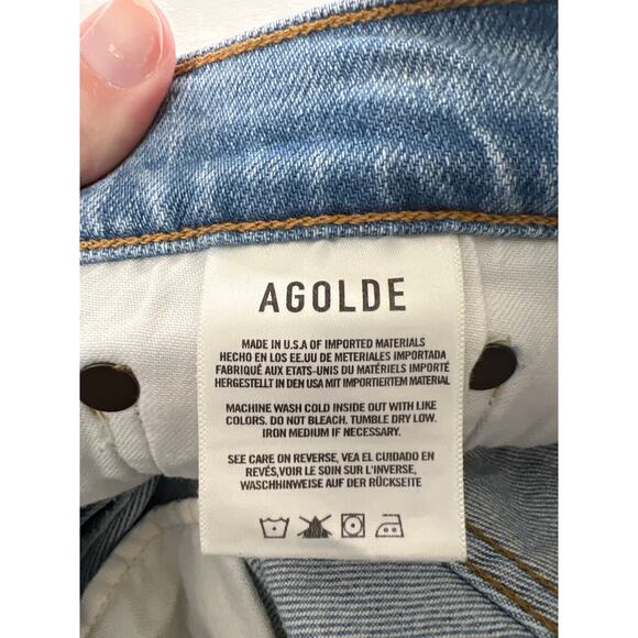 AGOLDE Toni Straight Leg Mid Rise Denim Jeans Women's 24 Capsule Easy Everyday - Picture 7 of 10